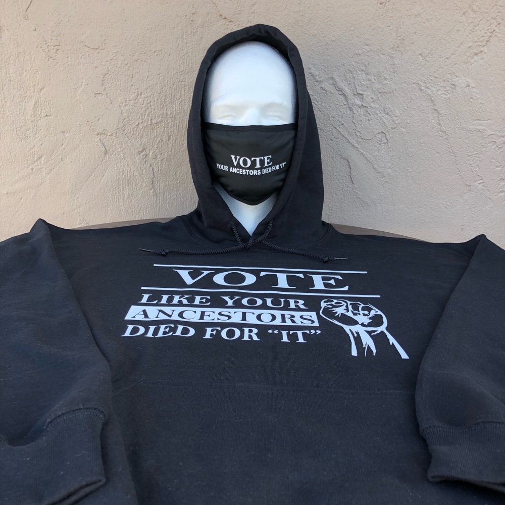 Get out and VOTE Hoodie and Facemask Combo’s